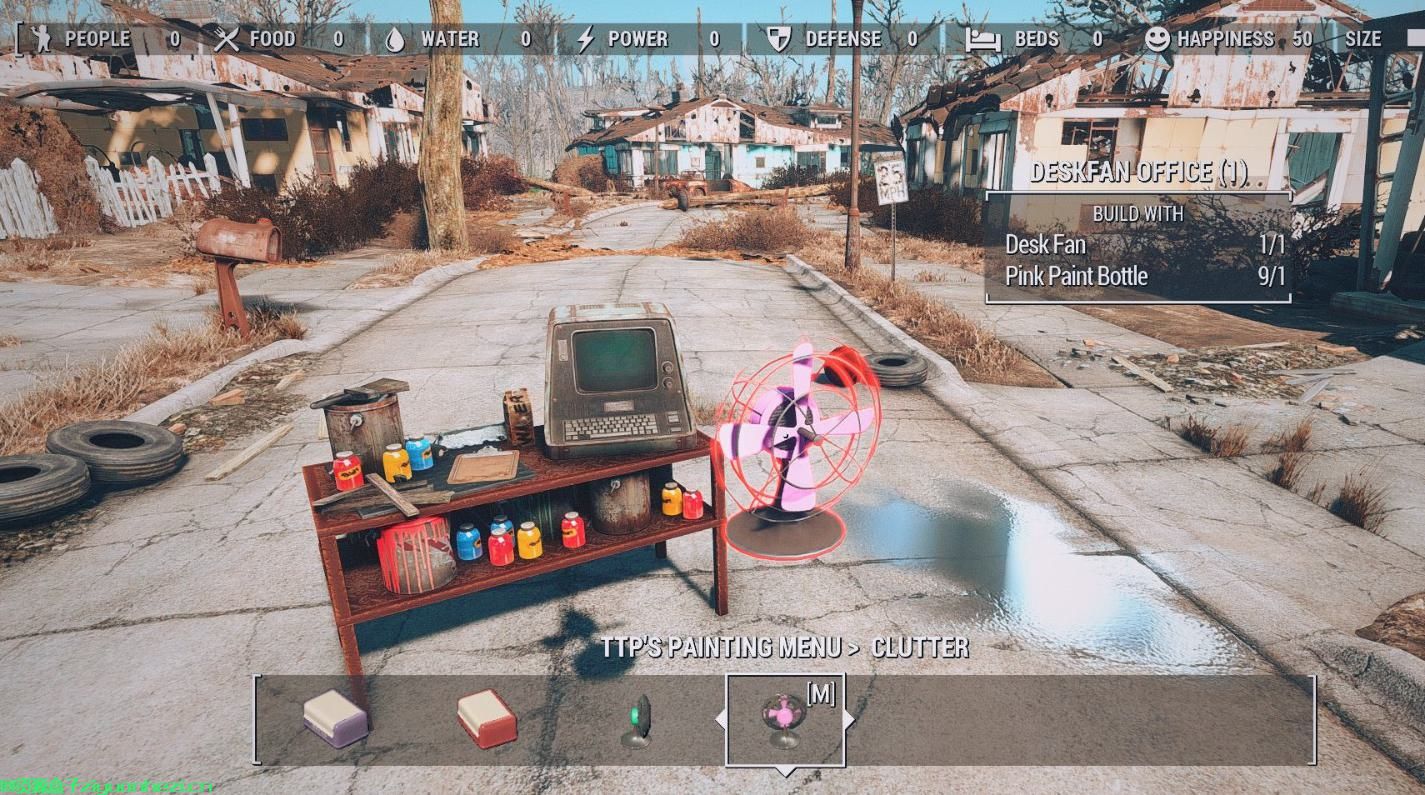 TTP的绘画菜单 - 您的聚居地的颜色